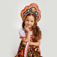 Карнавальный кокошник &laquo;Русская красавица&raquo; из фетра, с нанесением