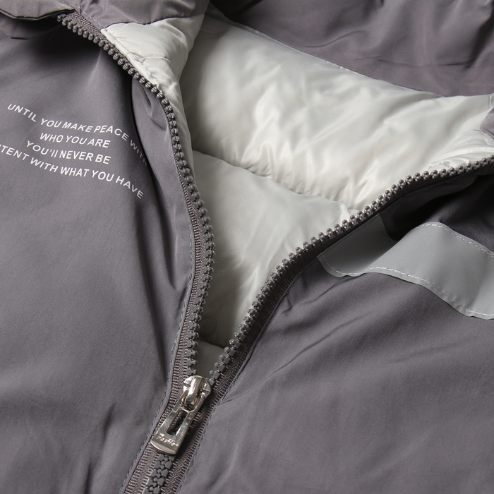 Жилет утеплённый для мальчиков, цвет серый, рост 116-122 см