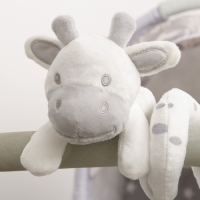 Растяжка - спираль с игрушками дуга на коляску / кроватку для малышей &laquo;Коровка&raquo;, с пищалкой, прорез., Крошка Я