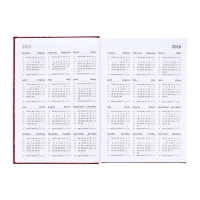 Ежедневник датированный 2025 года, deVENTE. Flag, Attomex. Arkona, твердая обложка бумвинил с поролоном, ляссе, блок 70 г/м2, красный