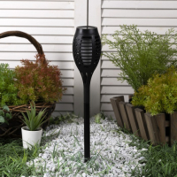 Садовый светильник Uniel на солнечной батарее &laquo;Факел&raquo;, 7.5 &times; 48 &times; 7.5 см, эффект пламени