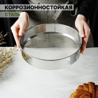 Сито для просеивания Доляна «Металлик», d=22,5 см, цвет серебристый Сито для просеивания Доляна «Металлик», d=22,5 см, цвет серебристый