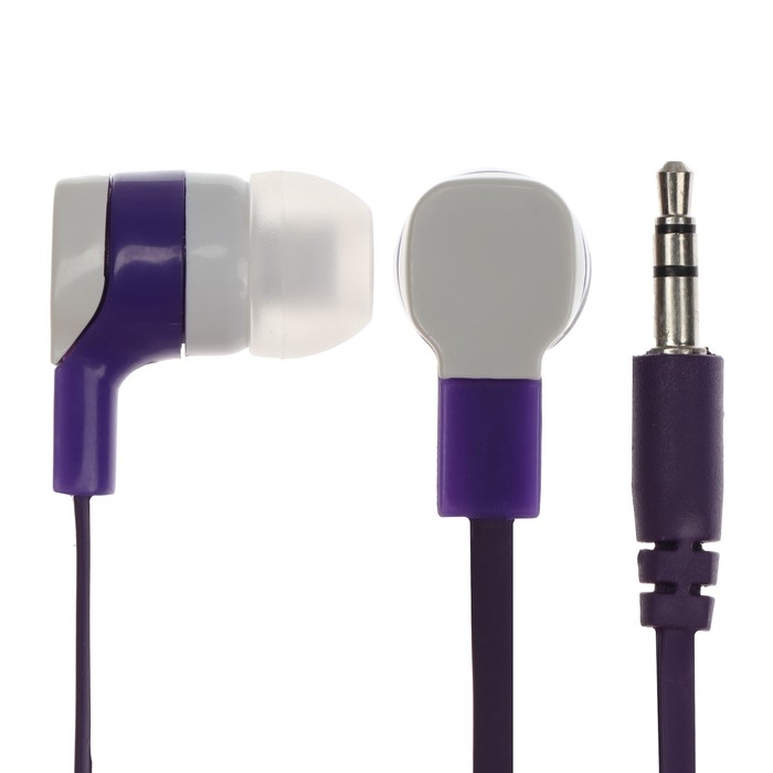 Наушники Luazon VBT 1.7, вакуумные, плоский провод, МИКС Наушники Luazon VBT 1.7, вакуумные, плоский провод, МИКС