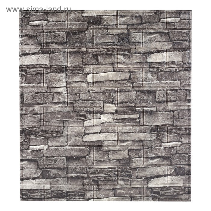 Самоклеящаяся ПВХ панель Самоклеящаяся ПВХ панель "Серый кирпич" 77*70см