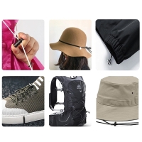 Резинки шляпные, 2 мм, 7 &plusmn; 0,5 м, 4 шт, цвет чёрный