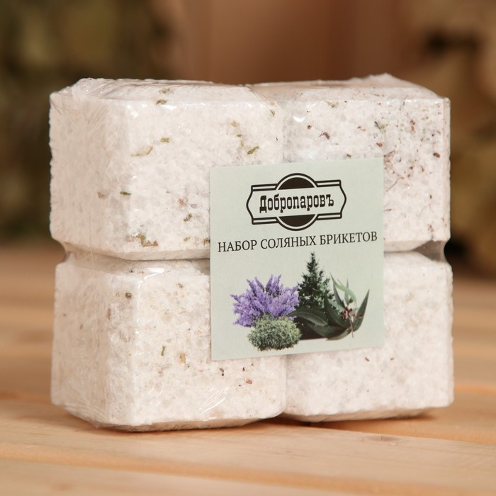 Соляной брикет набор 4 шт Соляной брикет набор 4 шт "Можжевельник, эвкалипт, пихта, лаванда"