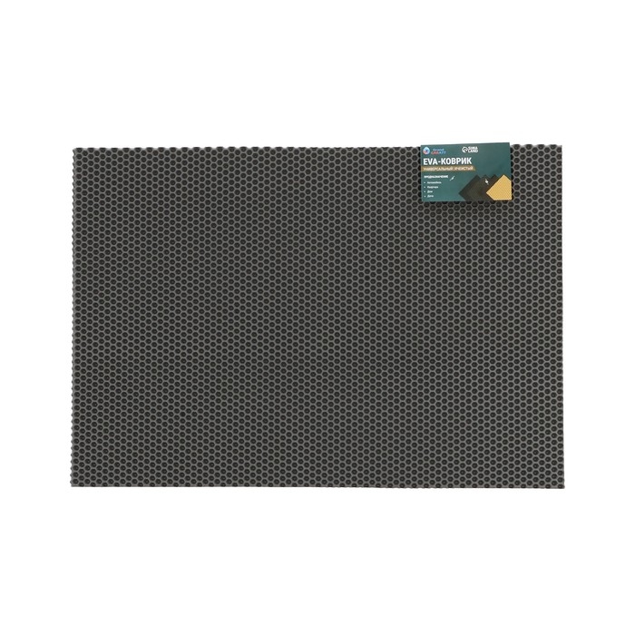 Коврик eva универсальный Grand Caratt, Соты 46 х 66 см, серый Коврик eva универсальный Grand Caratt, Соты 46 х 66 см, серый