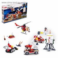 Конструктор Пожарный «Пожар на нефтебазе», 490 деталей Конструктор Пожарный «Пожар на нефтебазе», 490 деталей