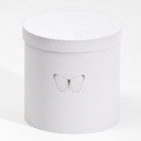 Набор круглых коробок 5 в 1, упаковка подарочная, &laquo;Бабочки&raquo;, 23 х 23 х 25 ‒ 15 х 15 х 15 см