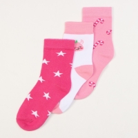 Новый год. Набор детских носков KAFTAN "С Новым годом" 3 пары, размер 16-18 Новый год. Набор детских носков KAFTAN "С Новым годом" 3 пары, размер 16-18