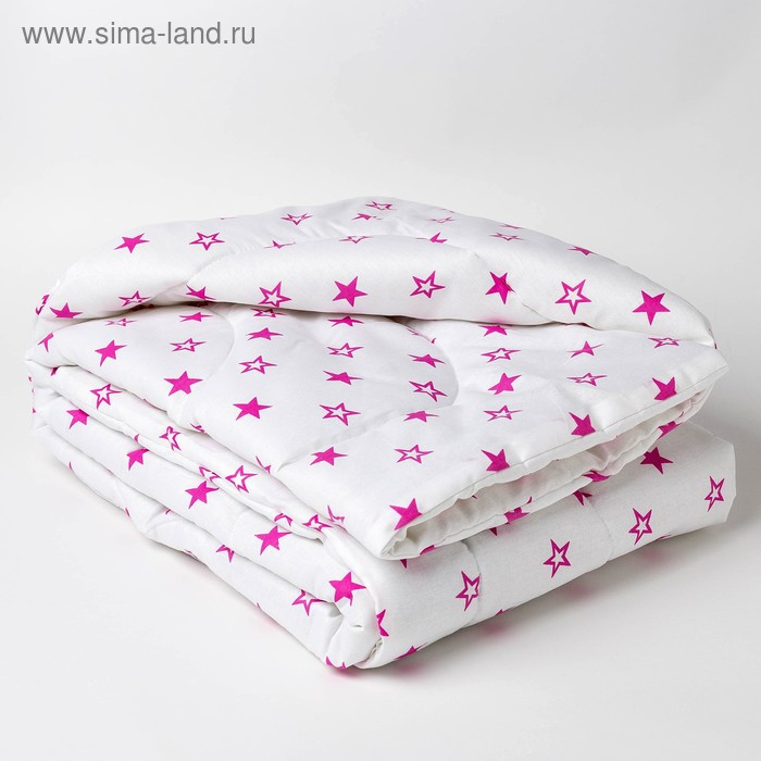 Одеяло стеганое "детское+" 110*140, овечья шерсть, цв.МИКС 200г/м микрофибра