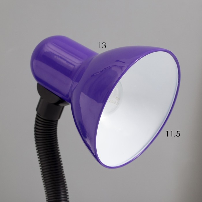 Лампа настольная Е27, с выкл. на зажиме (220В) фиолетовая (108В) Лампа настольная Е27, с выкл. на зажиме (220В) фиолетовая (108В)