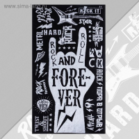 Полотенце махровое "Этель" Rock-n-Roll 70х130 см, 100% хлопок, 420 гр/м2 Полотенце махровое "Этель" Rock-n-Roll 70х130 см, 100% хлопок, 420 гр/м2