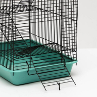 Клетка для грызунов "Пижон" №9, с 3-я этажами, без наполнения, 33 х 24 х 38 см, бирюзовая Клетка для грызунов "Пижон" №9, с 3-я этажами, без наполнения, 33 х 24 х 38 см, бирюзовая