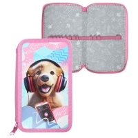 Пенал 2 секции 110*190 лам.кар ПКК 11- 5 дев "Щенок с наушниками" 73007 Пенал 2 секции 110*190 лам.кар ПКК 11- 5 дев "Щенок с наушниками" 73007