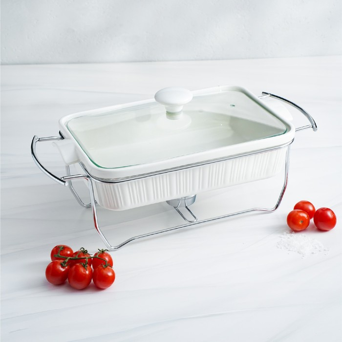 Мармит из жаропрочной керамики прямоугольный Magistro &laquo;Бланш&raquo;, 2 л, 31&times;19&times;11 см