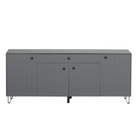 Комод Оливия, 2000х426х830, Графит/Графит Софт МДФ Комод Оливия, 2000х426х830, Графит/Графит Софт МДФ