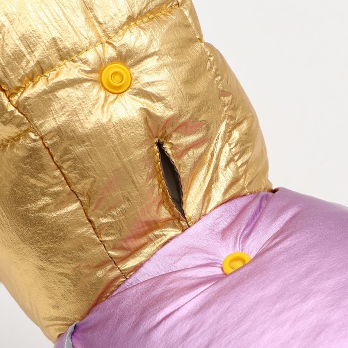 Комбинезон Комбинезон "Блик" с утяжкой, размер 14 (ДС 32 см, ОГ 42 см, ОШ 31 см), золото-лавандовый