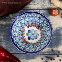 Пиала чайная Риштанская керамика "Узоры" большая, 11 см, микс Пиала чайная Риштанская керамика "Узоры" большая, 11 см, микс