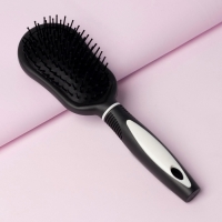 Расчёска массажная, 7 × 24 см, цвет чёрный/белый Расчёска массажная, 7 × 24 см, цвет чёрный/белый