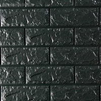 Самоклеящаяся ПВХ панель "Черный кирпич" 70*77см Самоклеящаяся ПВХ панель "Черный кирпич" 70*77см