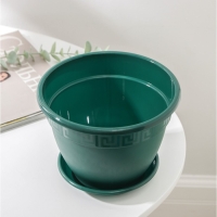 Горшок для цветов с поддоном &laquo;Антик&raquo;, 1.6 л, d=17 см, пластиковый, цвет малахит