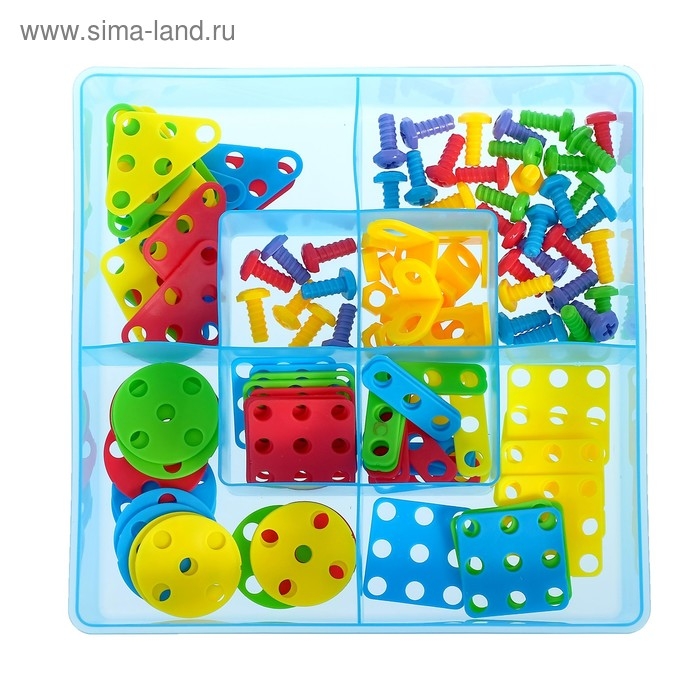 Конструктор с болтовым соединением &laquo;Забавные фигуры&raquo;, с отвёрткой и ключом, 129 деталей