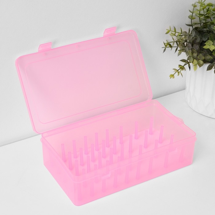 Органайзер для хранения ниток, 42 отделения, 23,5×13,5×6,5 см, цвет МИКС Органайзер для хранения ниток, 42 отделения, 23,5×13,5×6,5 см, цвет МИКС