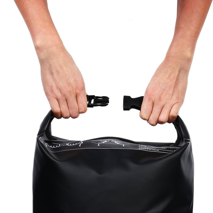 Гермомешок YUGANA, ПВХ, водонепроницаемый 15 литров, один ремень, черный Гермомешок YUGANA, ПВХ, водонепроницаемый 15 литров, один ремень, черный