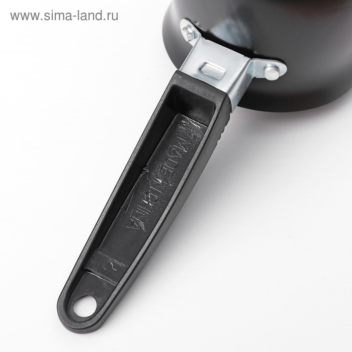 Турка Доляна «Услада», 450 мл, 9×8 см, пластиковая ручка, антипригарное покрытие, цвет чёрный Турка Доляна «Услада», 450 мл, 9×8 см, пластиковая ручка, антипригарное покрытие, цвет чёрный