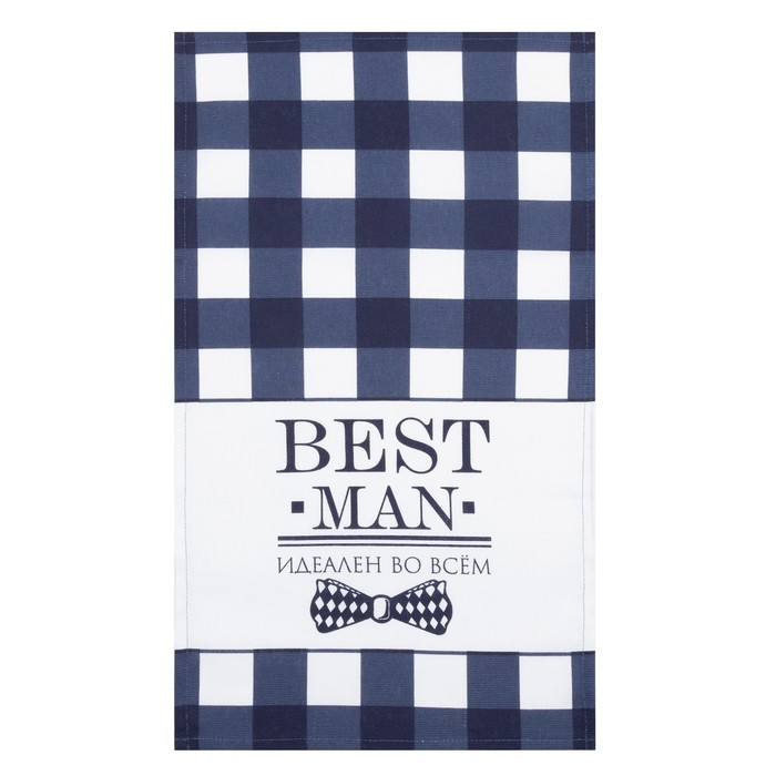 Набор кухонных полотенец Доляна Mens 35х60см-4шт, 100% хл