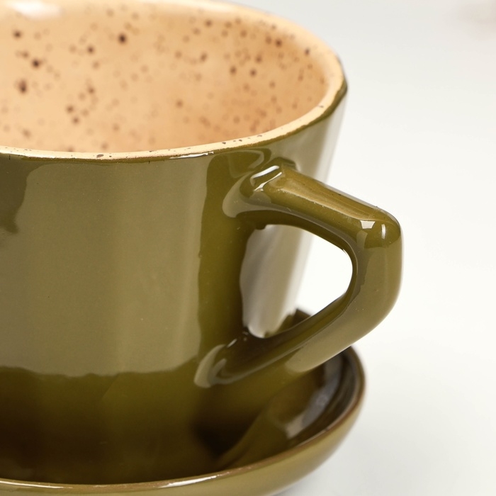 Чайная пара Чайная пара "Ностальгия №2" 0,2л / 8х7см + блюдце 9см, оазис