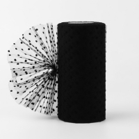 Фатин «Горох», 15 см, 11 ± 1 г/кв.м, 23 ± 1 м, цвет чёрный №21 Фатин «Горох», 15 см, 11 ± 1 г/кв.м, 23 ± 1 м, цвет чёрный №21