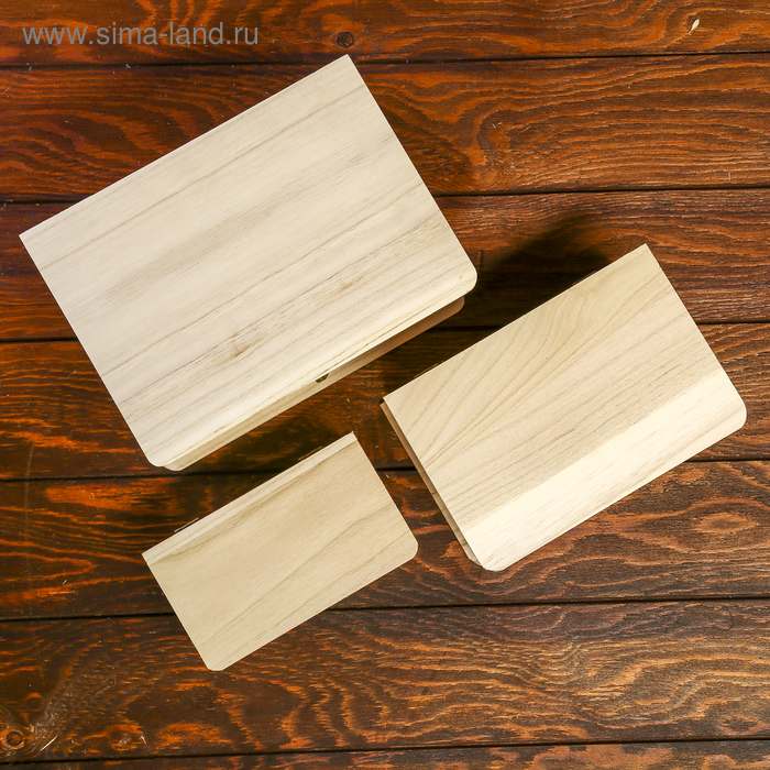 Шкатулка дерево под роспись Шкатулка дерево под роспись "Книги" (набор 3 шт) 9,5х16 см 7х20х13,5 см 9х24х17,5 см