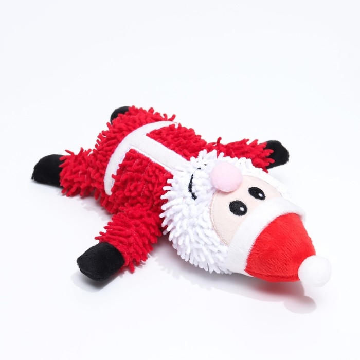 Игрушка мягкая для собак Игрушка мягкая для собак "Дед мороз" с пищалкой, 26 х 15 см