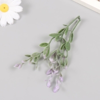 Искусственное растение для творчества "Листья фикуса" набор 6 шт фиолетовые кончики 12 см