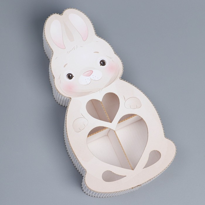 Коробка подарочная, кондитерская упаковка «Зайчик», 13 х 26 х 5 см Коробка подарочная, кондитерская упаковка «Зайчик», 13 х 26 х 5 см