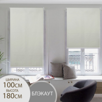 Штора рулонная &laquo;Механика. Блэкаут&raquo;, 100&times;180 см (с учётом креплений 3,5 см), цвет бежевый