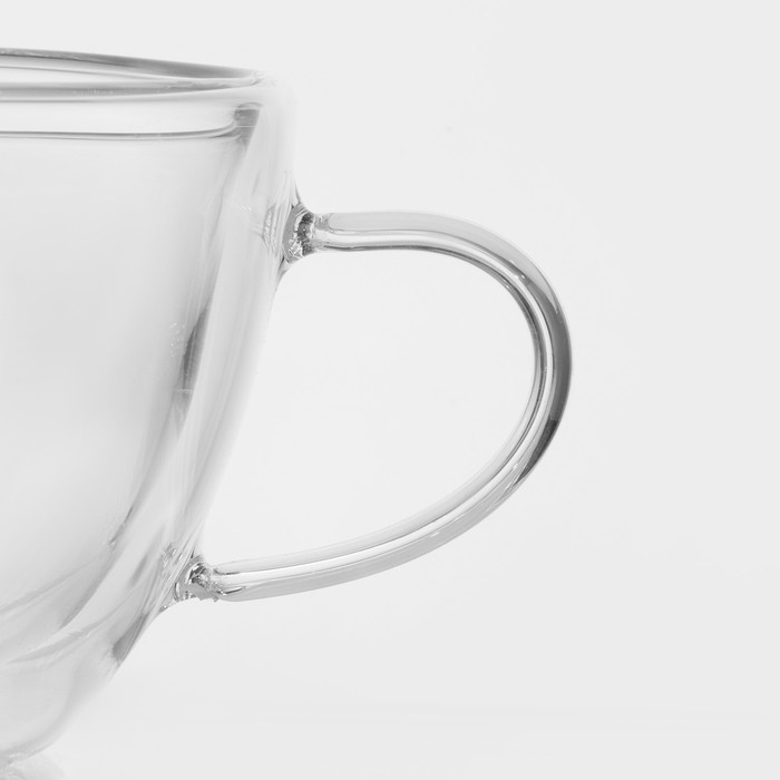 Кружка стеклянная с двойными стенками Magistro «Дуо», 190 мл Кружка стеклянная с двойными стенками Magistro «Дуо», 190 мл