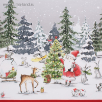 Скатерть "Этель" Праздник в лесу 147х220 см с ГМВО,100% хл,саржа 190гр/м2