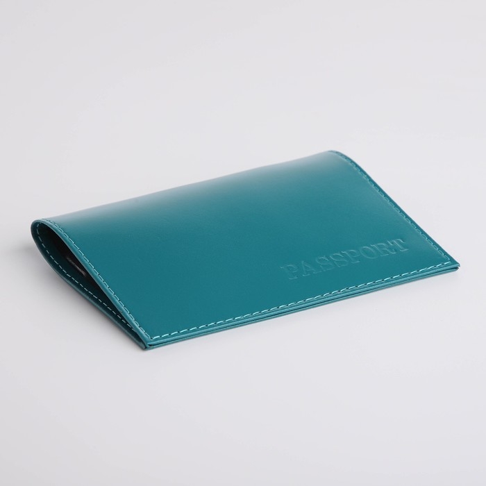 Обложка для паспорта, цвет бирюзовый