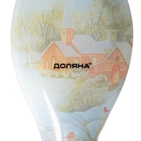 Подставка стеклянная под ложку Доляна &laquo;Новый Год&raquo;, 21,5&times;7,5&times;1,5 см