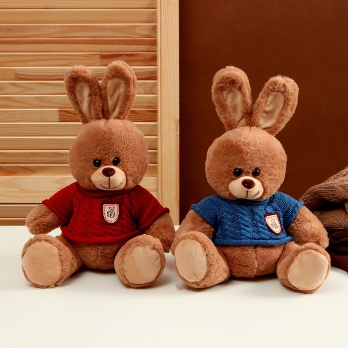 Мягкая игрушка «Зайка», в свитере, 25 см, цвет МИКС Мягкая игрушка «Зайка», в свитере, 25 см, цвет МИКС