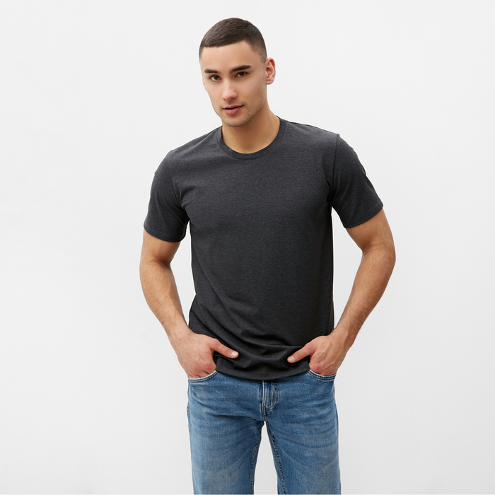 Футболка мужская MINAKU REGULAR FIT: цвет антрацит, р-р 56 Футболка мужская MINAKU REGULAR FIT: цвет антрацит, р-р 56