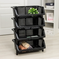 Этажерка напольная для хранения 4-х секционная &laquo;Эконом&raquo;, цвет МИКС