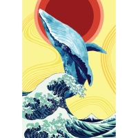 Алмазная мозаика с полным заполнением на холсте &laquo;Кит&raquo;&lrm;, 20 х 30 см