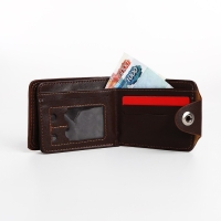 Портмоне мужское на магните, отдел для купюр, для карт, цвет коричневый Портмоне мужское на магните, отдел для купюр, для карт, цвет коричневый