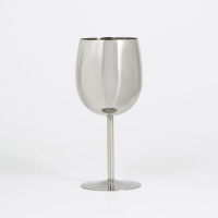 Бокал для вина из нержавеющей стали, 400 мл, 17,7&times;7,5 см, цвет серебряный