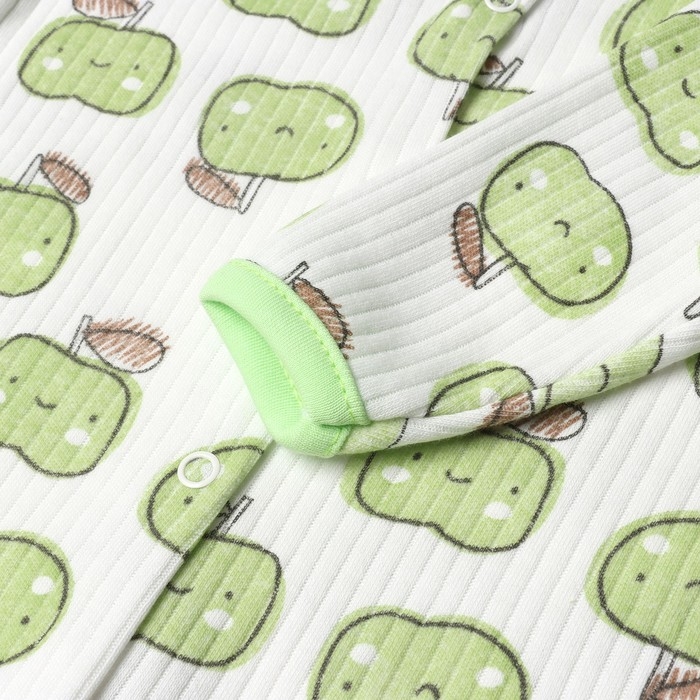 Комбинезон детский (3 шт.), цвет жёлтый/красный/зелёный, рост 62 см