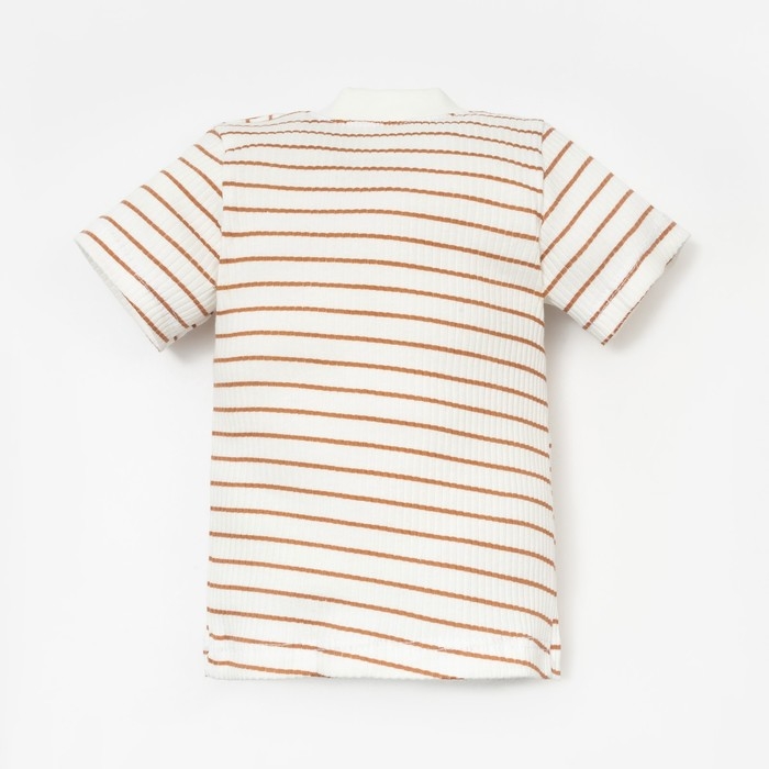 Футболка Крошка, Я BASIC LINE, рост 62-68 см, полоска бежевая